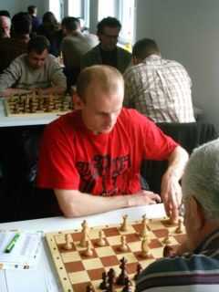 The 4th placed in the U1900 section Denis Schmarr<br>(BSV 63 Chemie Weißensee) with 3½ points - Rank: 55th