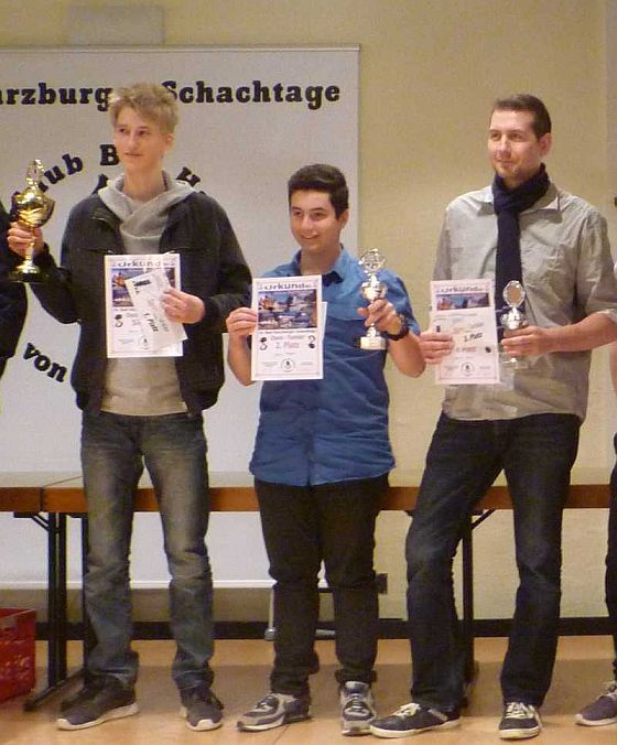 Moritz wird Turniersieger mit 7 aus 8 (DWZ-Perf.: 2469) bei den 16. Bad Harzburger Schachtagen - Open 2015.